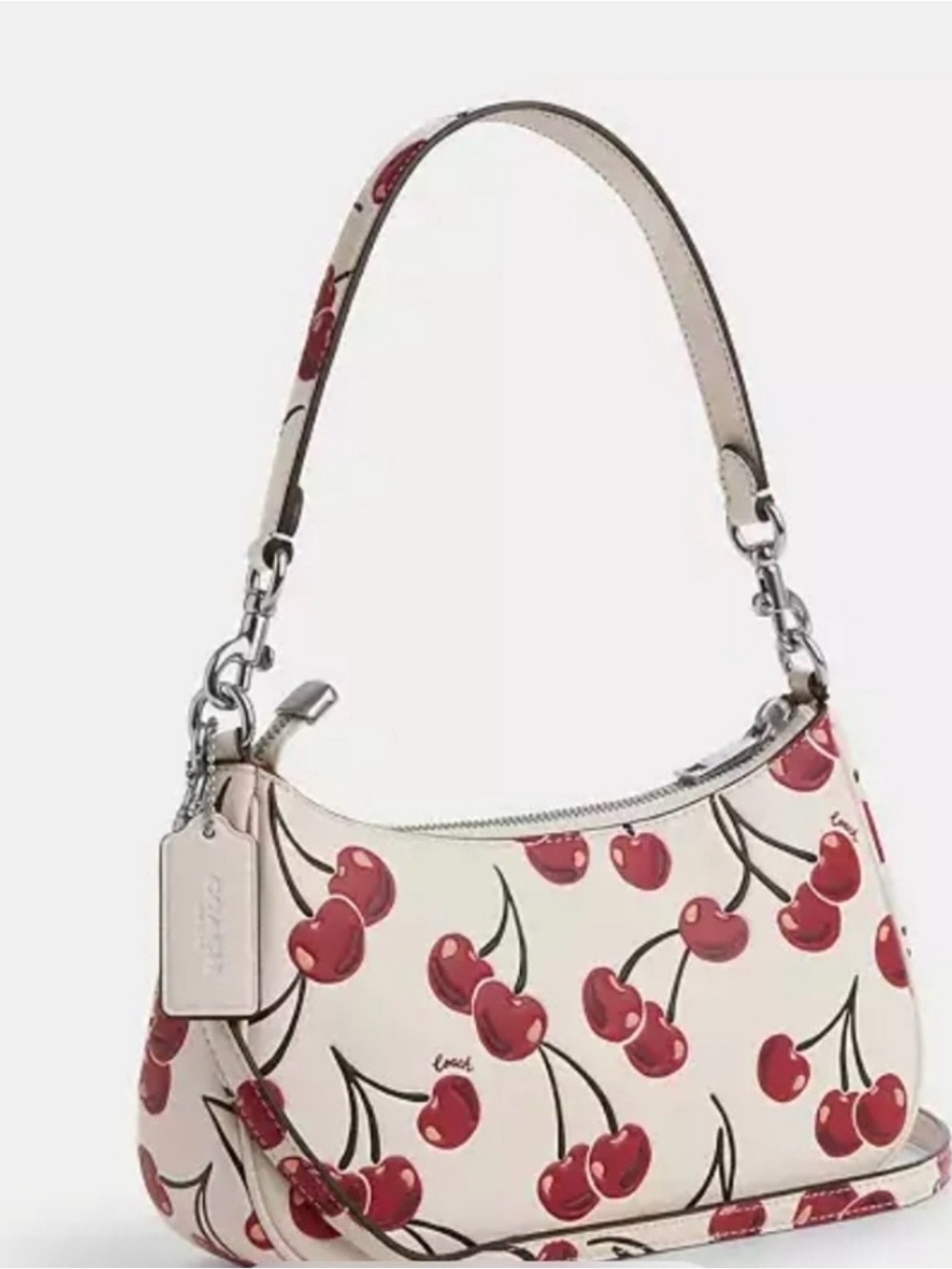 Coach Tery Shoulder Bag With Cherry Print